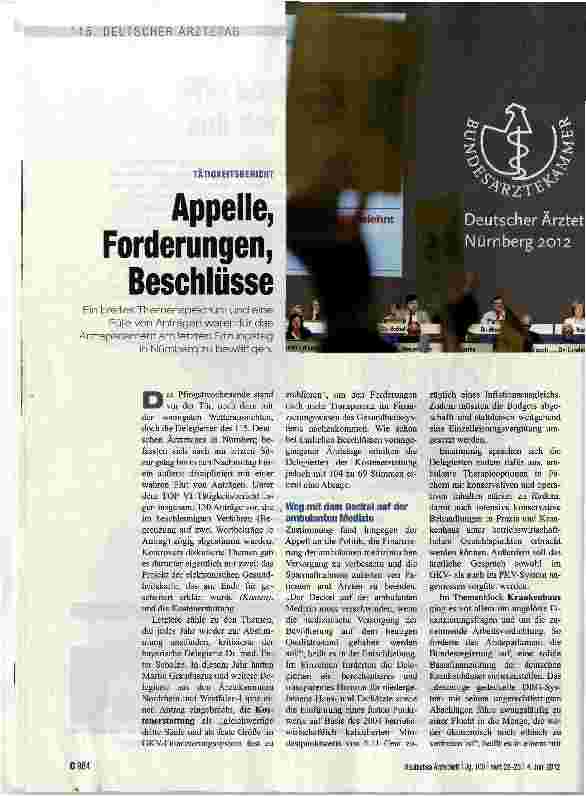 Vorschauseite 1: Appelle,Forderungen,Beschlüsse