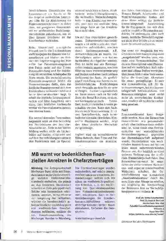 Vorschauseite 4: Honorarärzte - geduldet, aber nicht geliebt