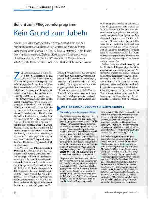 Vorschauseite 1: Kein Grund zum Jubeln