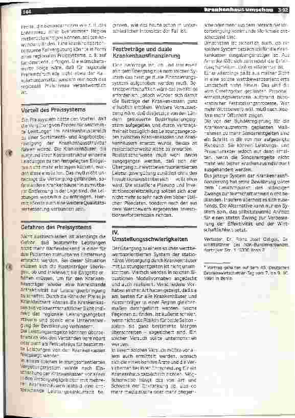 Vorschauseite 3: Krankenhäuser im Wettbewerb