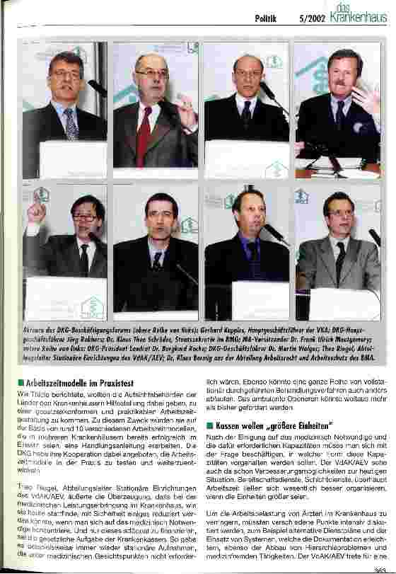 Vorschauseite 4: Gemeinsam gegen den Ärztemangel und für bessere stationäre Arbeitsbedingungen der Mediziner DKD-Beschäftigungsforum Ärztlicher Dienst im Krankenhaus am 16. April 2002 in Berlin
