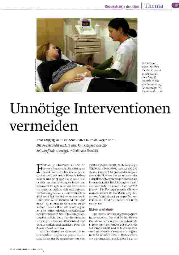 Vorschauseite 1: Unnötige Interventionen vermeiden
