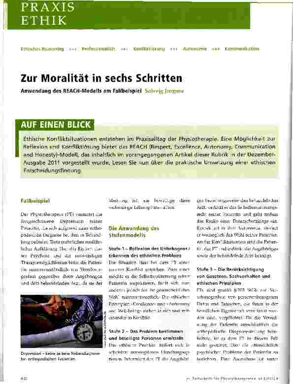 Vorschauseite 1: Zur Moralität in sechs Schritten