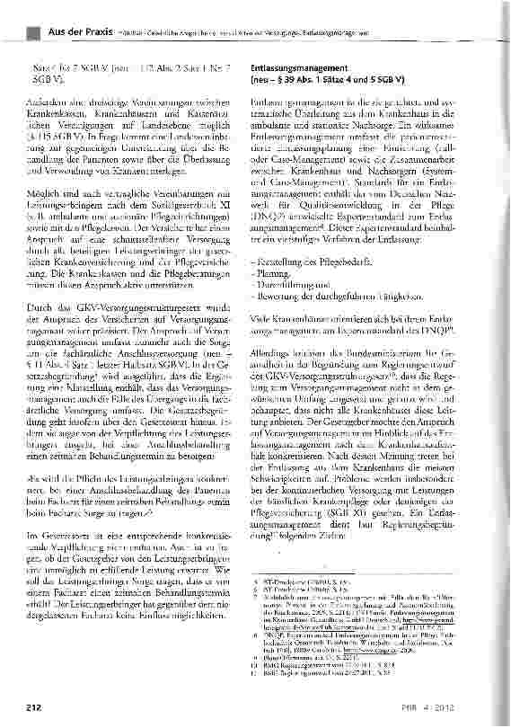 Vorschauseite 2: Gesetzliche Ansprüche der Versicherten auf Versorgungs-, Entlassungsmanagement