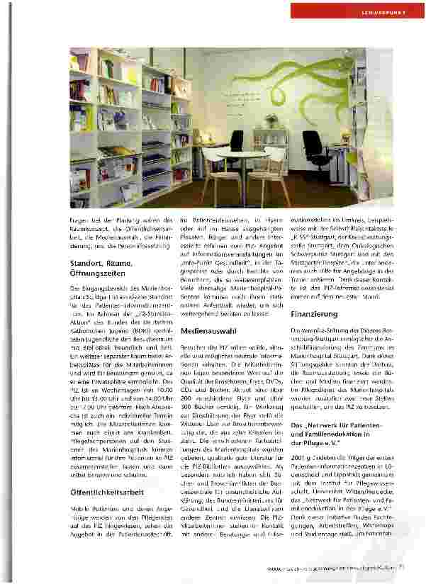 Vorschauseite 3: Das Patienten-Informationszentrum im Marienhospital Stuttgart