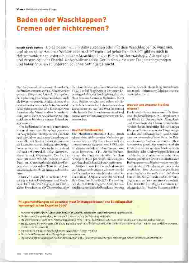 Vorschauseite 1: Baden oder Waschlappen? Cremen oder nichtcremen?
