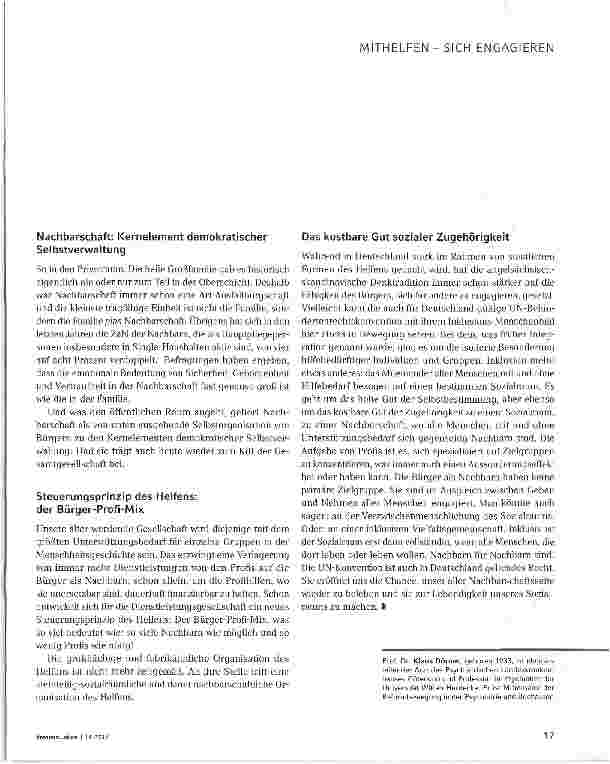 Vorschauseite 2: Nachbarschaft? Ja, sicher!