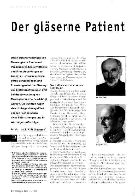Vorschauseite 1: Der gläserne Patient