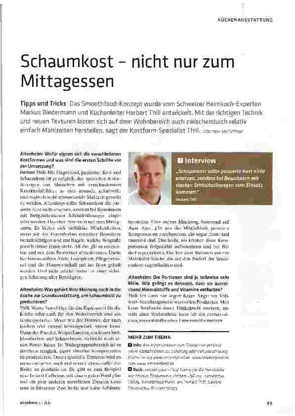 Vorschauseite 1: Schaumkost - nicht nur zum Mittagessen