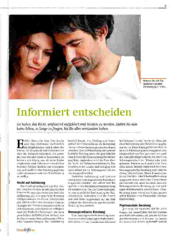 Vorschauseite 1: Informiert entscheiden