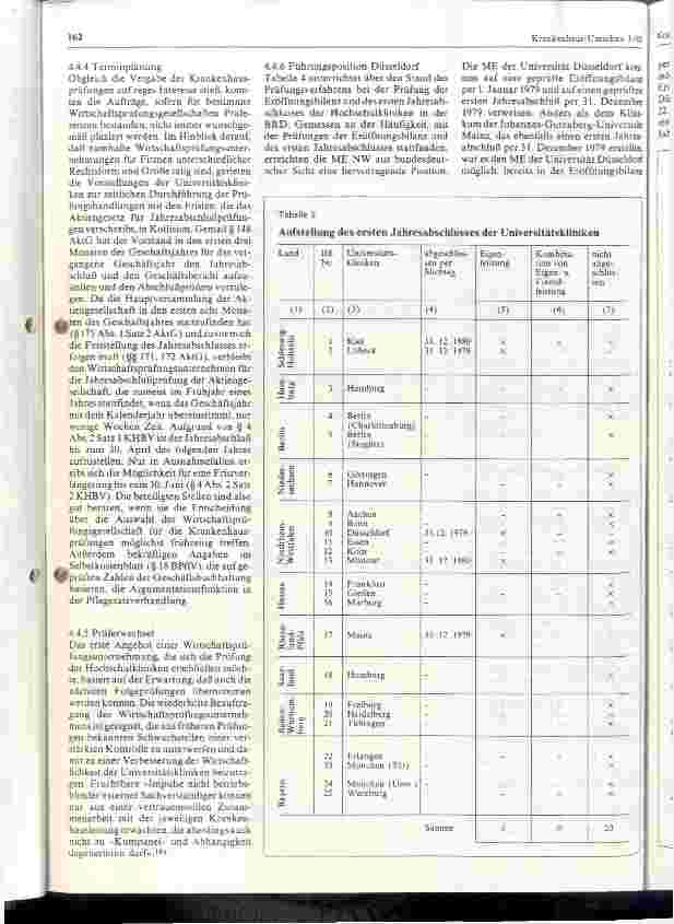 Vorschauseite 5: Vgl. Betrachtung des Einführungsstandes der kfm. doppelten Buchführung in Universitätskliniken aus der Sicht des Landes Nordrhein-Westfalen