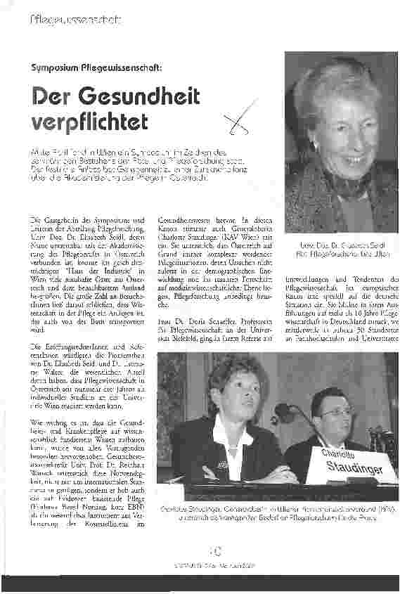 Vorschauseite 1: Der Gesundheit verpflichtet