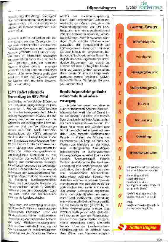 Vorschauseite 2: Fallpauschalengesetz Hickhack um das FPG