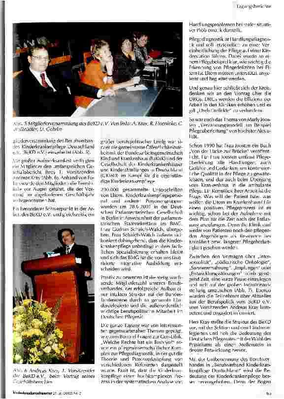 Vorschauseite 2: 23. Jahrestagung der Kinderkrankenschwestern und Kinderkrankenpfleger