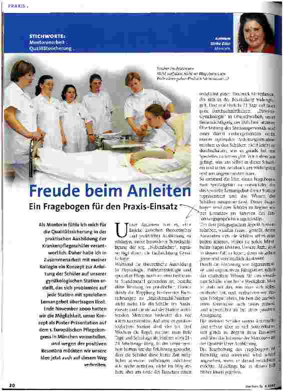 Vorschauseite 1: Freude beim Anleiten Ein Fragebogen für den Praxis-Einsatz