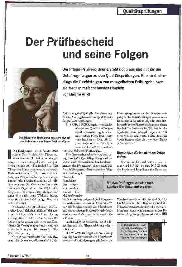 Vorschauseite 1: Der Prüfbescheid und seine Folgen