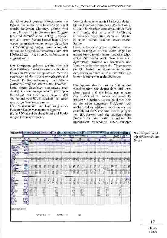 Vorschauseite 2: Einführung in ein Patienten-Daten-Management-System - Die Beständigkeit in der Veränderung