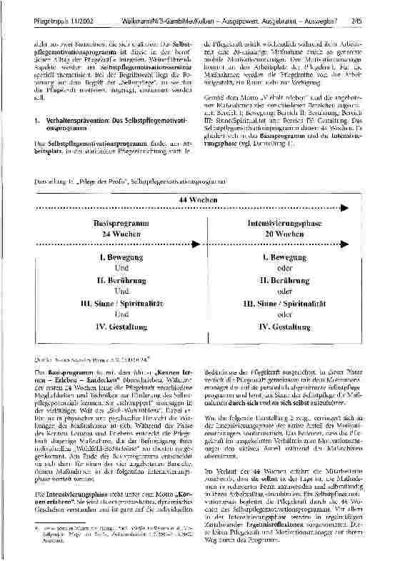 Vorschauseite 4: Ausgepowert, Ausgebrannt - Ausweglos? Pflege der Profis - Ein Modellprojekt zur betrieblichen Gesundheitsförderung in stationären Pflegeeinrichtungen der Altenhilfe