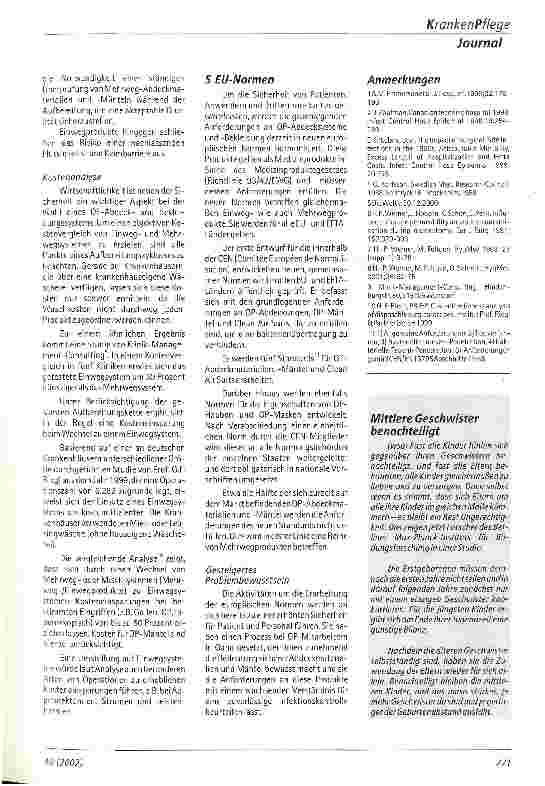 Vorschauseite 4: Infektionsrisiko und Infektionskontrolle Hintergrundinformation zur Risikoermittlung