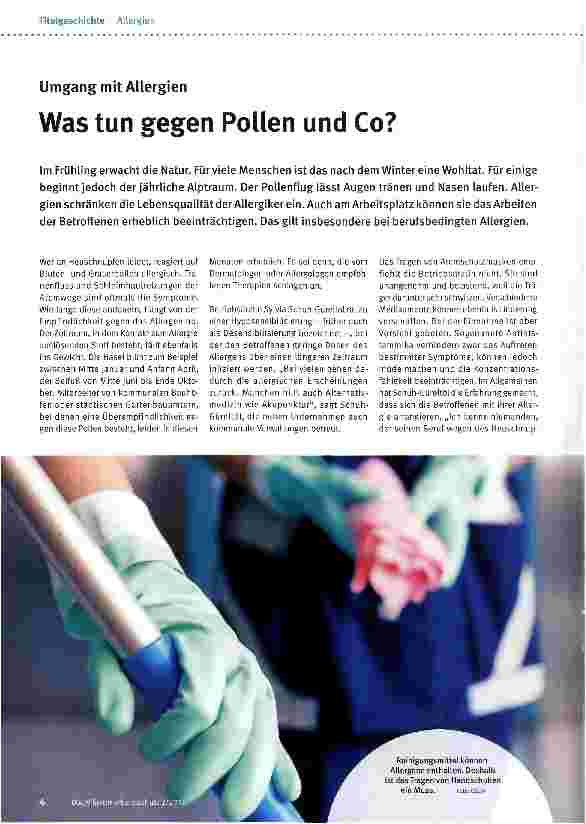 Vorschauseite 1: Was tun gegen Pollen und Co?