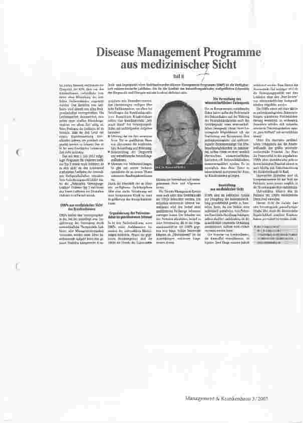 Vorschauseite 1: Disease Management Programme aus medizinischer Sicht Teil B