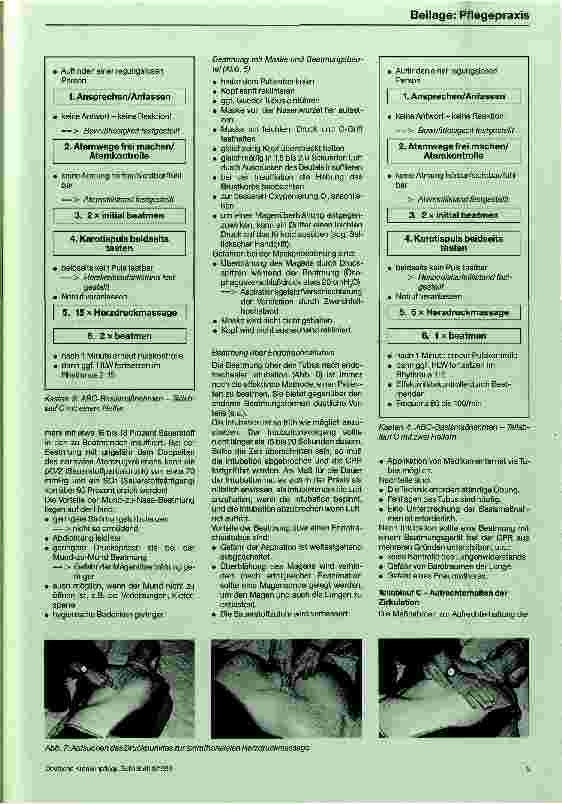 Vorschauseite 4: Kardiopulmonale Reanimation Grundlegende(1)+erweiterte(2) Maßnahmen zur Herz-Lungen-Wiederbelebung