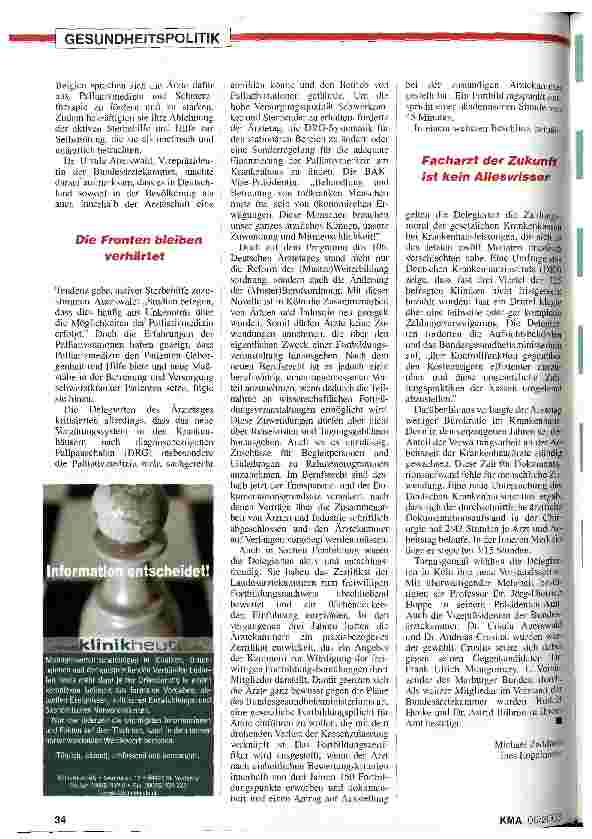 Vorschauseite 3: 106. Deutscher Ärztetag Aktiv und entschlussfreudig