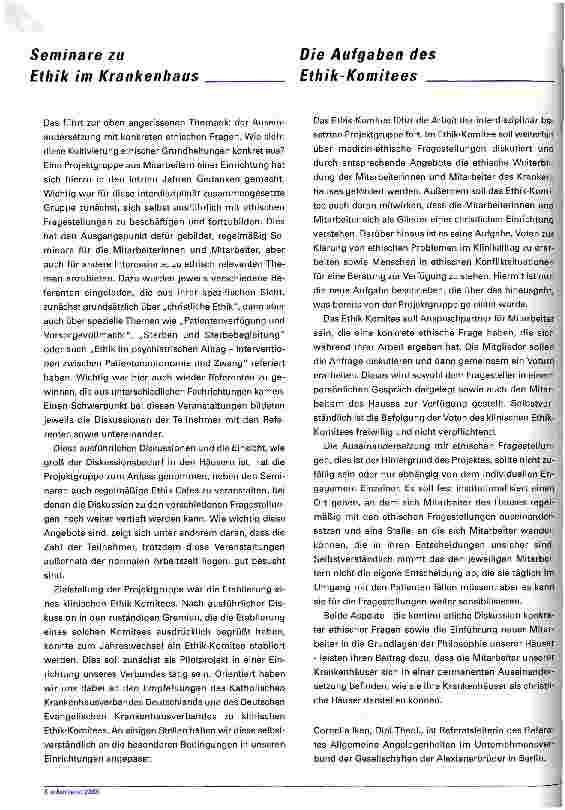 Vorschauseite 4: Dienst in der Tradition Christi Die Identifikation der Mitarbeiter mit der Philosophie einer katholischen Einrichtung