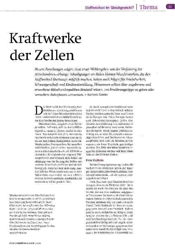 Vorschauseite 2: Kraftwerke der Zellen