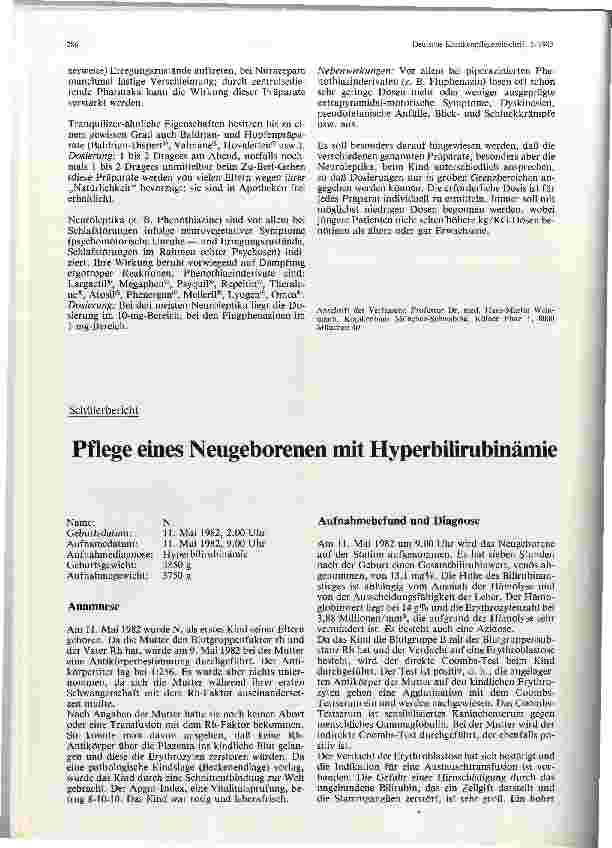 Vorschauseite 1: Pflege eines Neugeborenen mit Hyperbilirubinämie