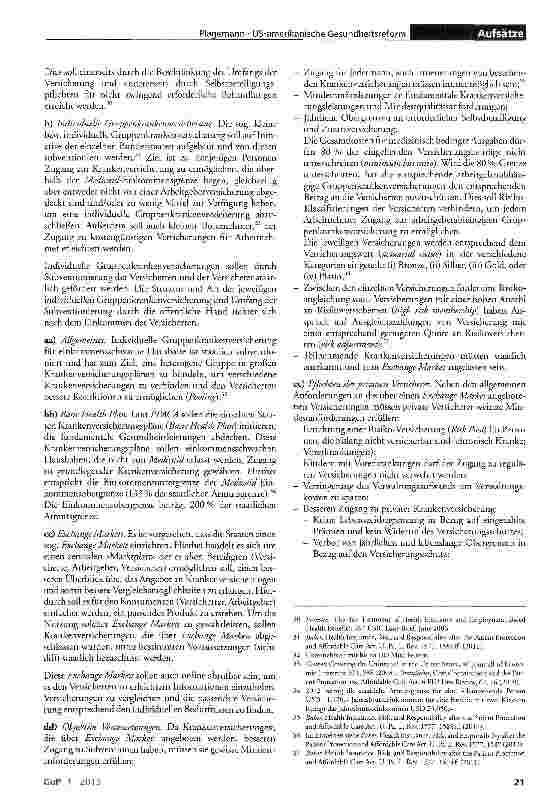 Vorschauseite 4: Die US-amerikanische Gesundheitsreform - Ein Überblick
