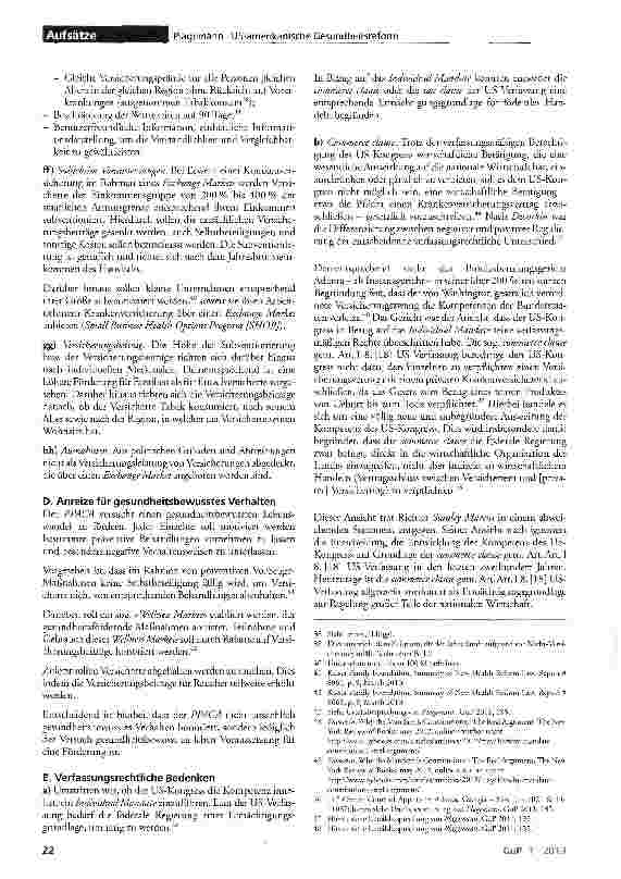 Vorschauseite 5: Die US-amerikanische Gesundheitsreform - Ein Überblick
