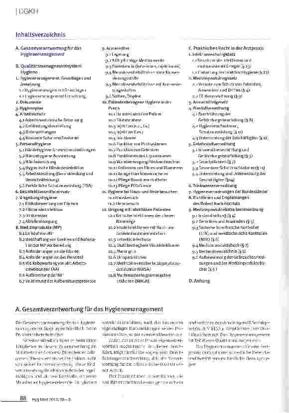 Vorschauseite 2: Leitfaden zu Organisation und Hygienemanagement in der Arztpraxis (Strukturund Prozessqualität)