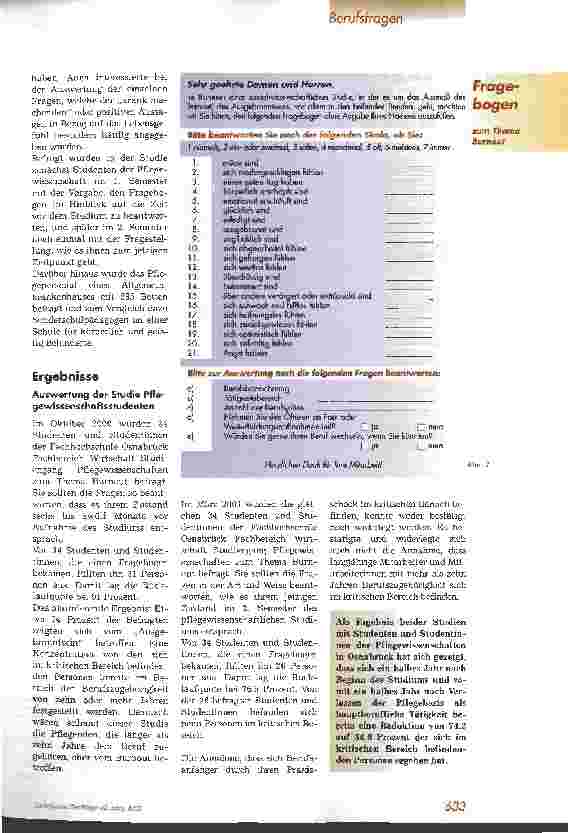 Vorschauseite 2: Macht Krankenpflege krank? Eine Studie über das Ausbrennen in der Krankenpflege