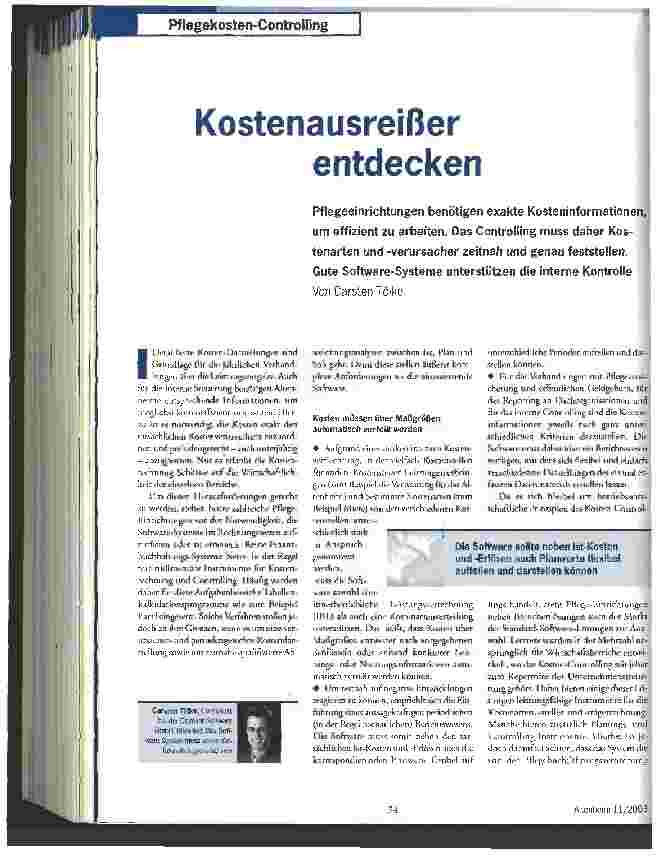 Vorschauseite 1: Kostenausreißer entdecken