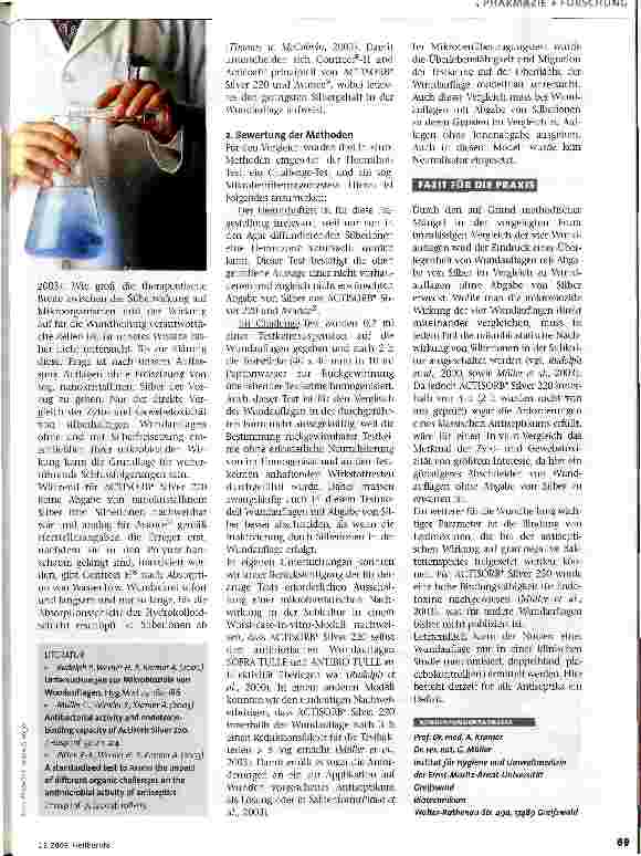Vorschauseite 2: Wundauflagen im Test