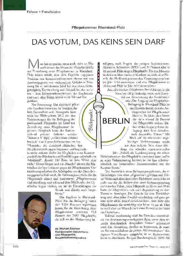 Vorschauseite 1: DAS VOTUM, DAS KEINS SEIN DARF