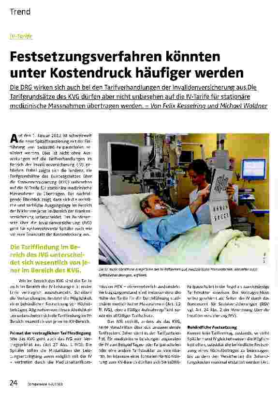 Vorschauseite 1: Festsetzungsverfahren konnten unter Kostendruck häufiger werden