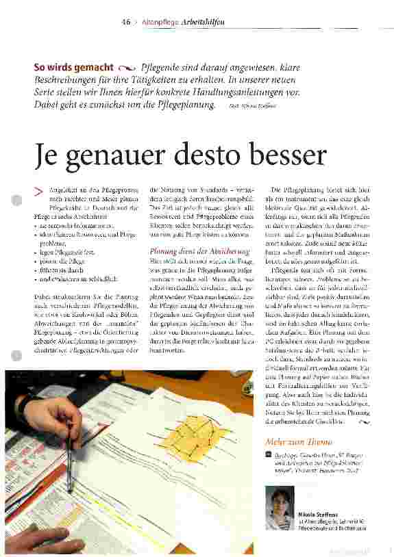 Vorschauseite 1: Je genauer desto besser
