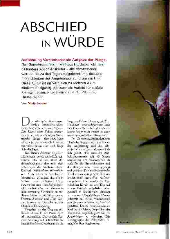 Vorschauseite 1: ABSCHIED IN WÜRDE