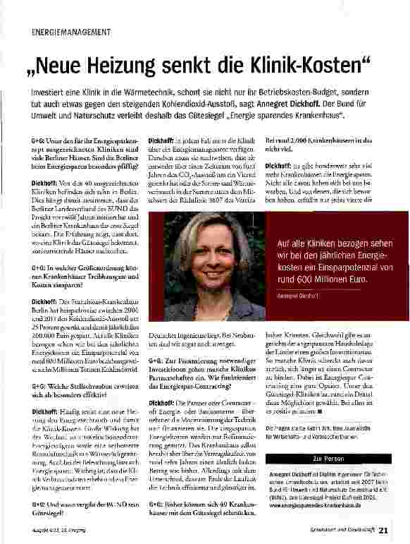 Vorschauseite 1: „Neue Heizung senkt die Klinik-Kosten