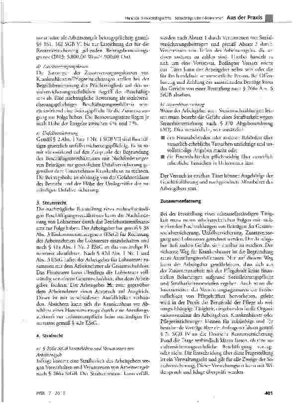Vorschauseite 3: Honorarpflegekräfte -Selbständige oder Arbeitnehmer?
