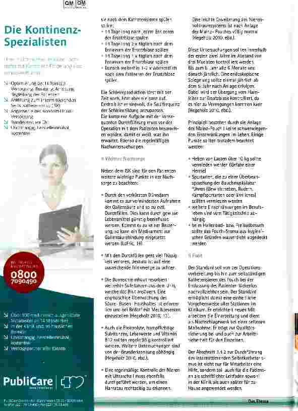Vorschauseite 3: Erarbeitung eines Pouch- Standards mit Implementierung im Klinikum Neumarkt