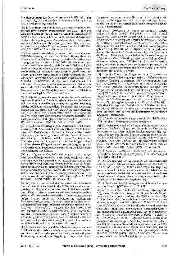 Vorschauseite 2: Arbeitnehmerüberlassung - Anspruch auf gleiches Arbeitsentgelt („equal pay) - Vertrauensschutz - Bezugnahmeklausel - Ausschlussfristen AÜG §9 Nr. 2, §10 Abs. 4; BGB §305 Abs. 1; §…