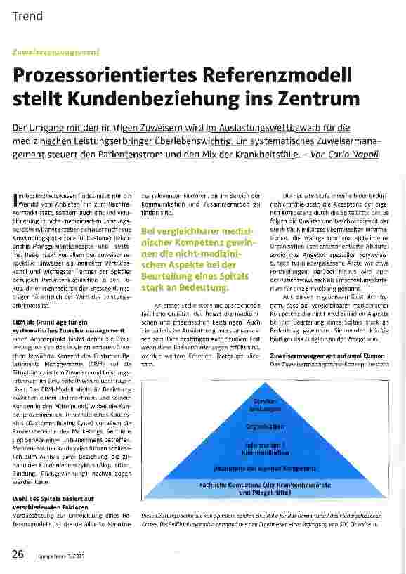 Vorschauseite 1: Prozessorientiertes Referenzmodell stellt Kundenbeziehung ins Zentrum
