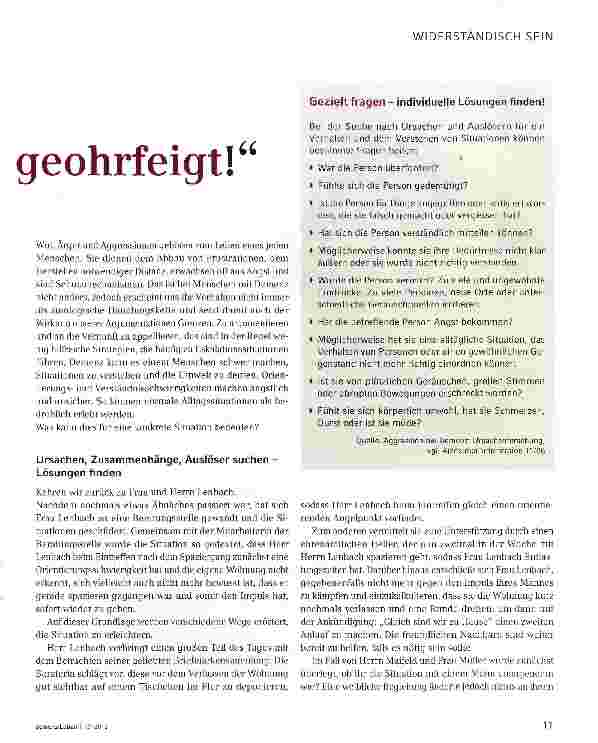Vorschauseite 2: Auf einmal hat er mich geohrfeigt!