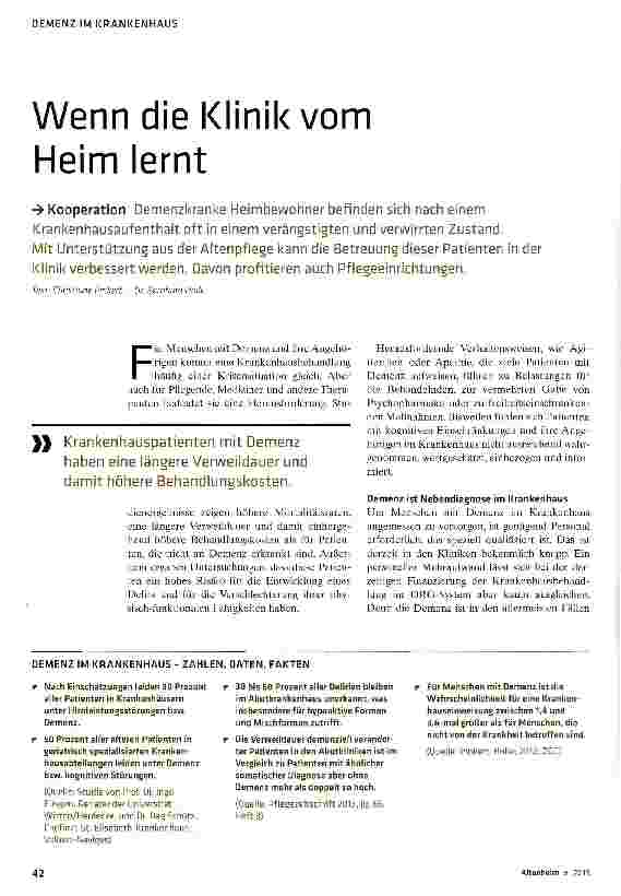 Vorschauseite 1: Wenn die Klinik vom Heim lernt