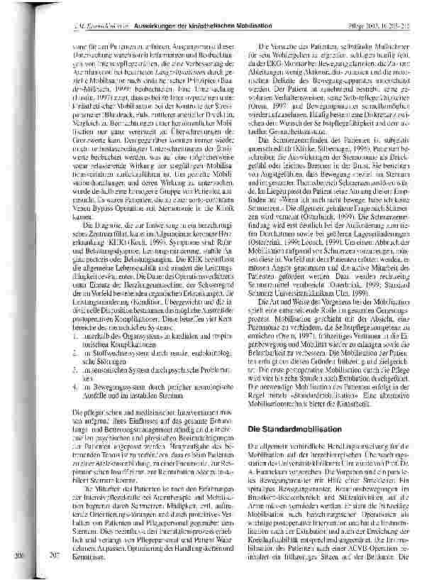 Vorschauseite 3: Auswirkungen der kinästhetischen Mobilisation im Vergleich zur Standardmobilisation auf die Atemfunktion bei Patienten nach aorto-coronarer Bypass-Operation
