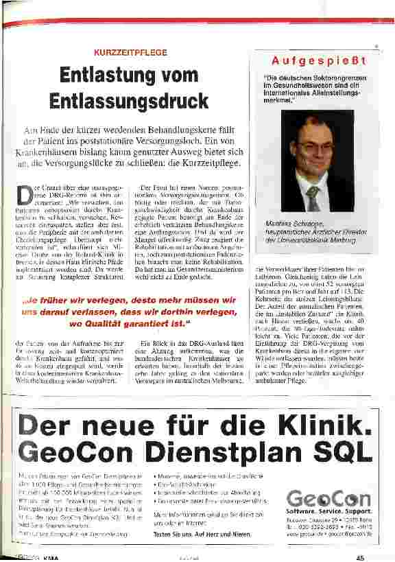 Vorschauseite 1: Entlastung vom Entlassungsdruck Kurzzeitpflege
