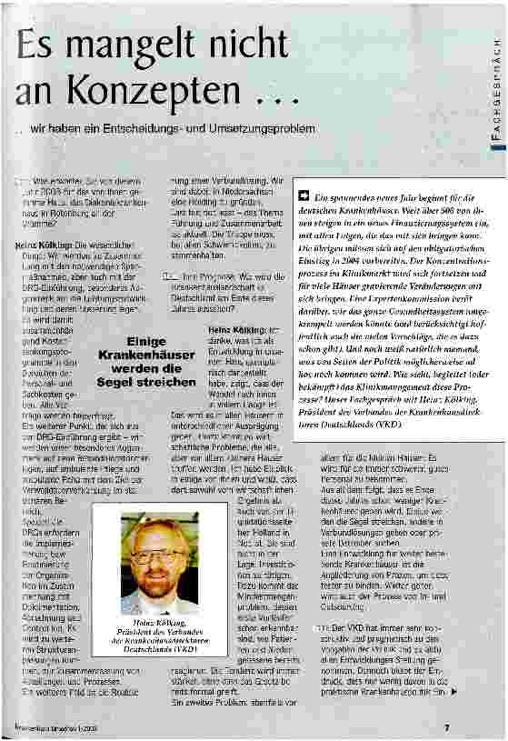Vorschauseite 1: Es mangelt nicht an Konzepten. .. wir haben ein Entscheidungsund Umsetzungsproblem Fachgespräch